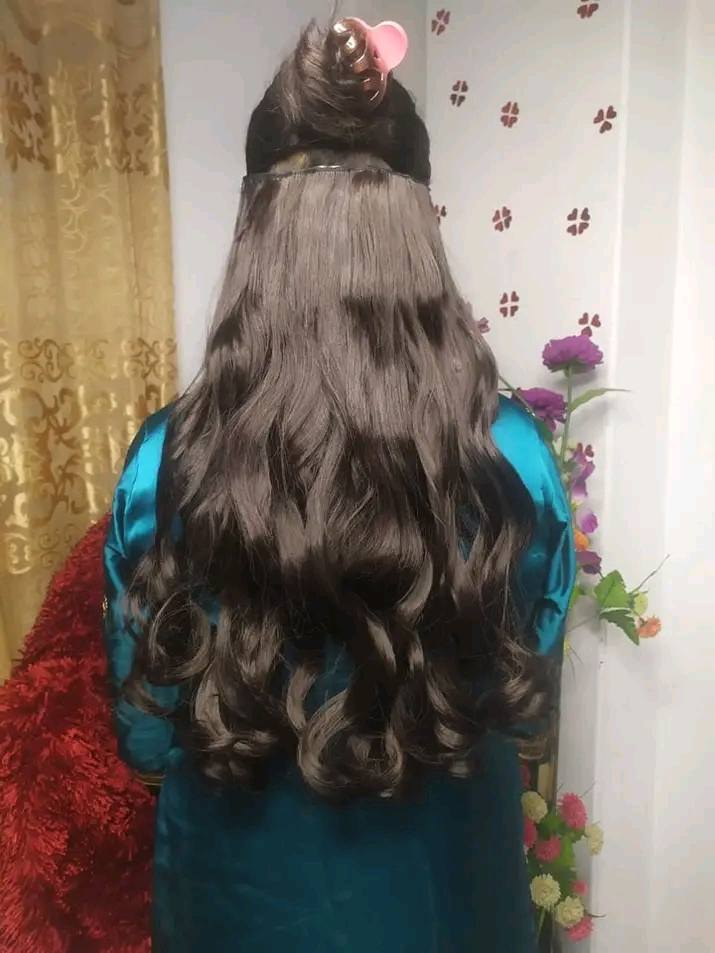 ৩০ ইঞ্চি ৫ ক্লিপ ব্রাউন কার্লি হেয়ার