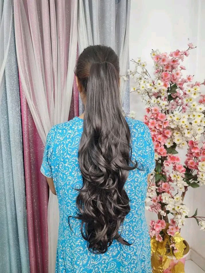 (কালো) Black deep Kakra Hair Extension
